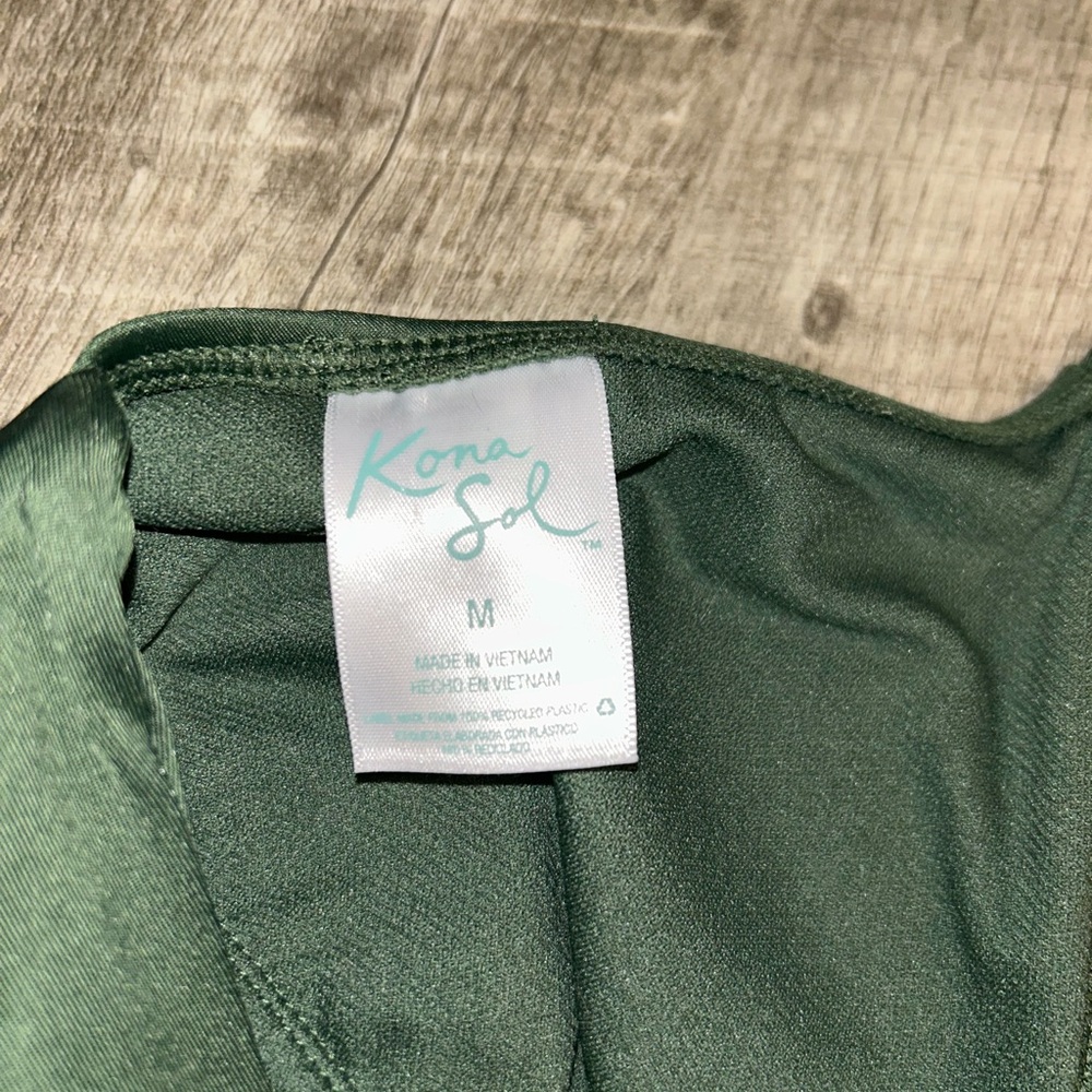 Kona Sol Dark Green Cutout Halter Bikini - Picture 4 of 4